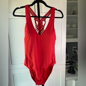 Jantzen Red Strappy One-Piece Bathing Suit, size 10, NWT